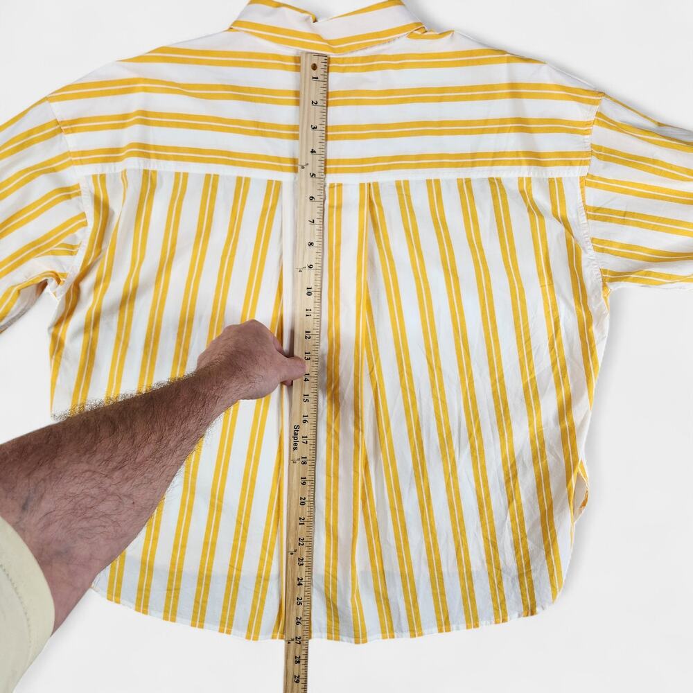 Sundry Button Down Shirt Women's Medium (2) Mango Summer Stripe - Picture 9 of 13